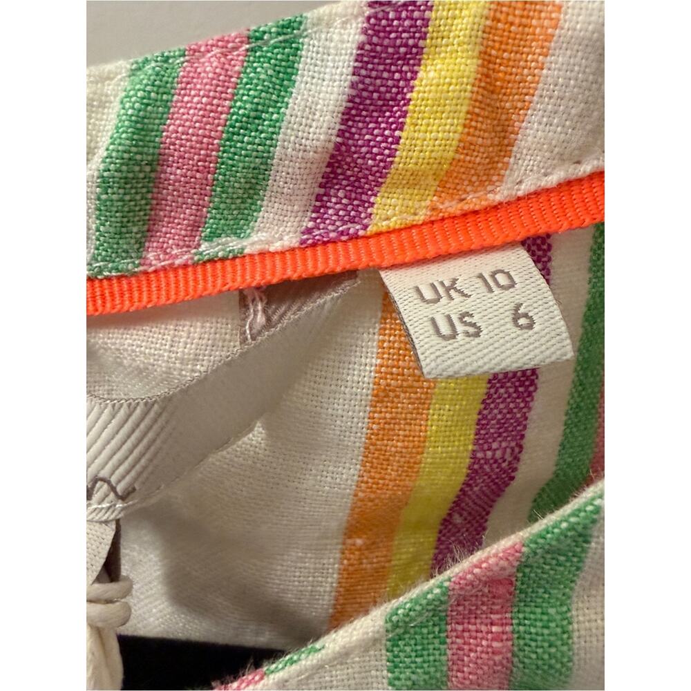NWT $110 BODEN Katie linen striped blouse Top Sz 6/small - Picture 7 of 9